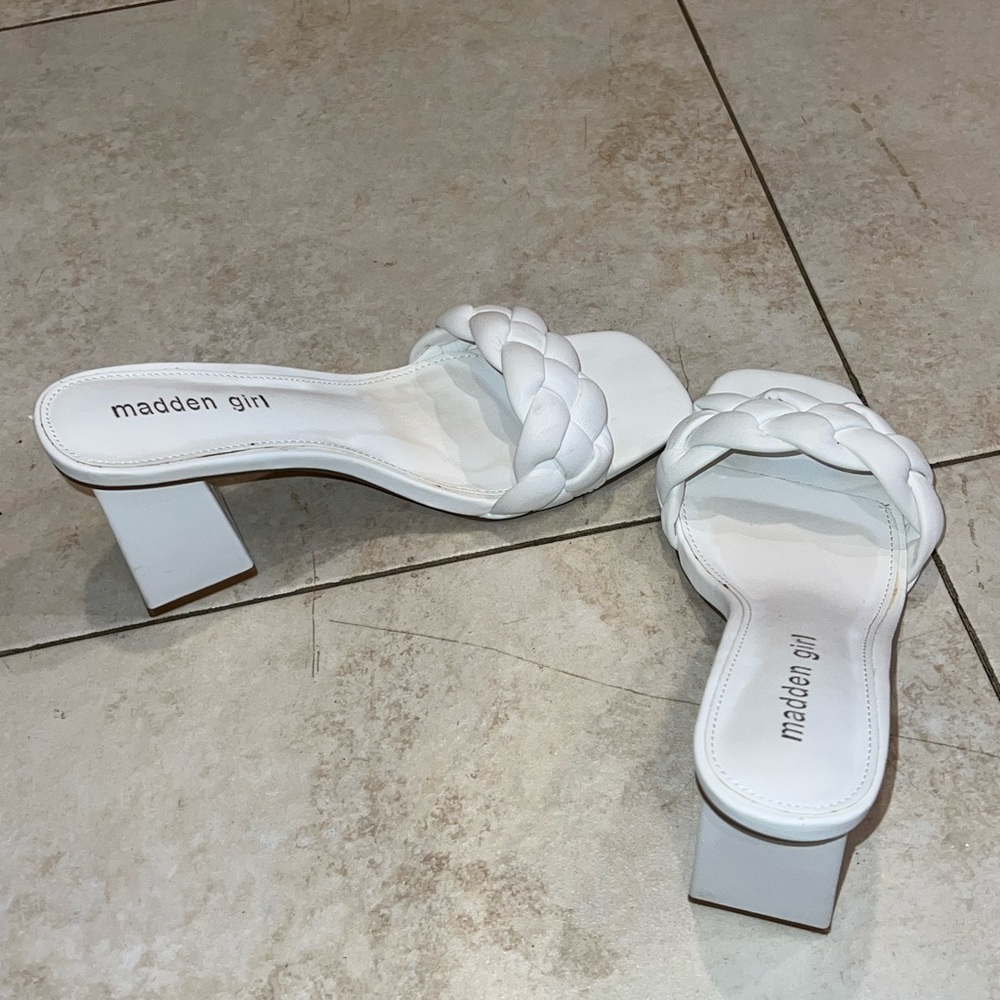 White sandals